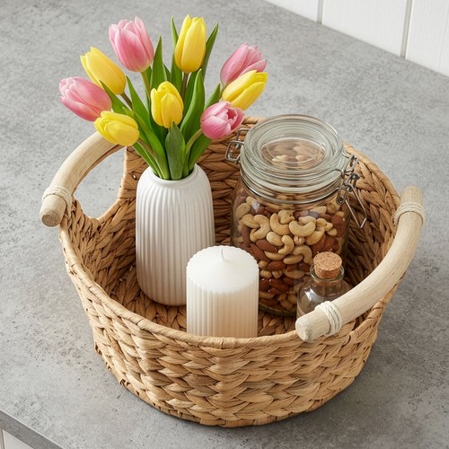 Geflochtener geschenkkorb - geflochtener,